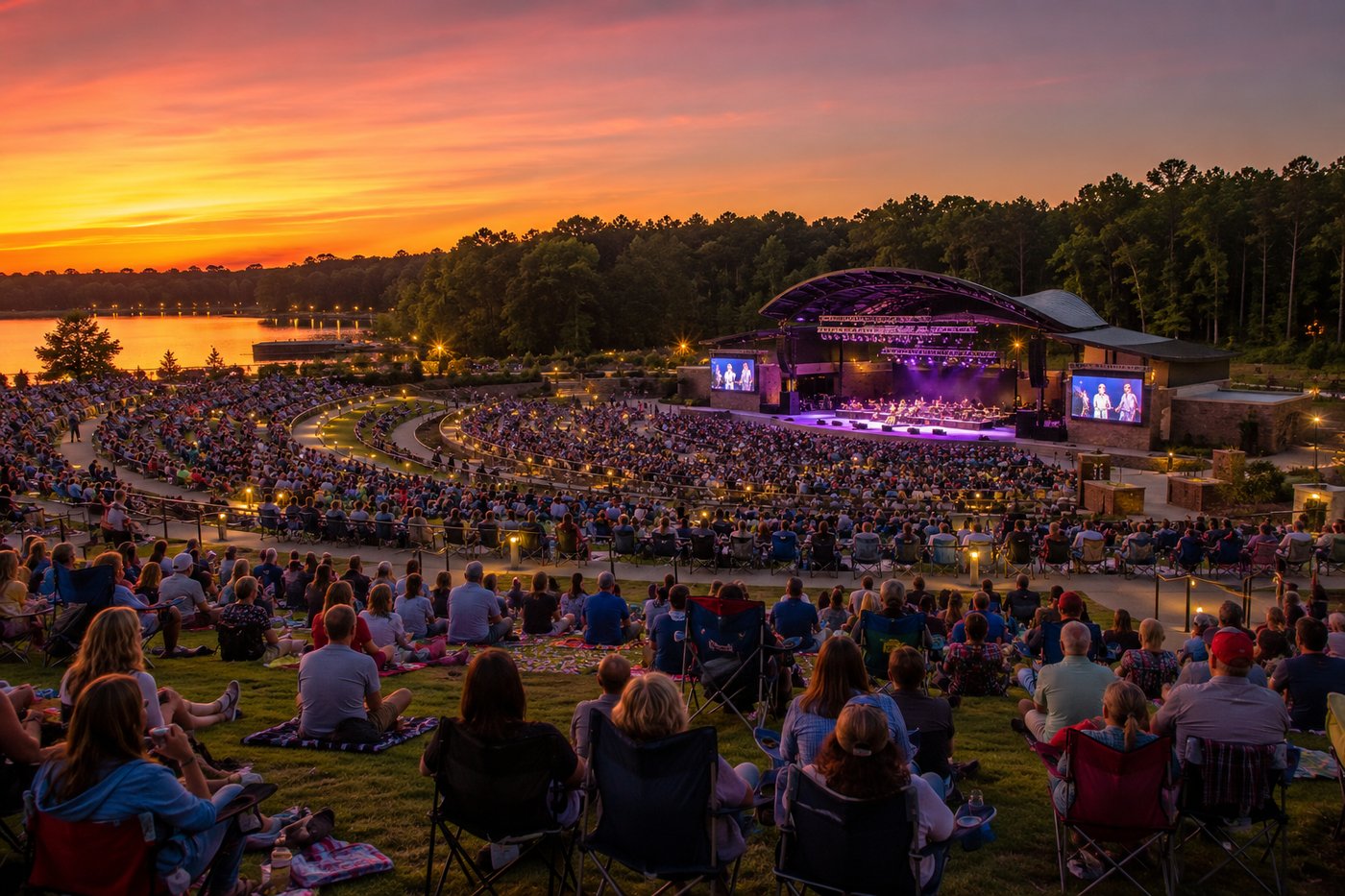 The Areté Stage outdoor amphitheater